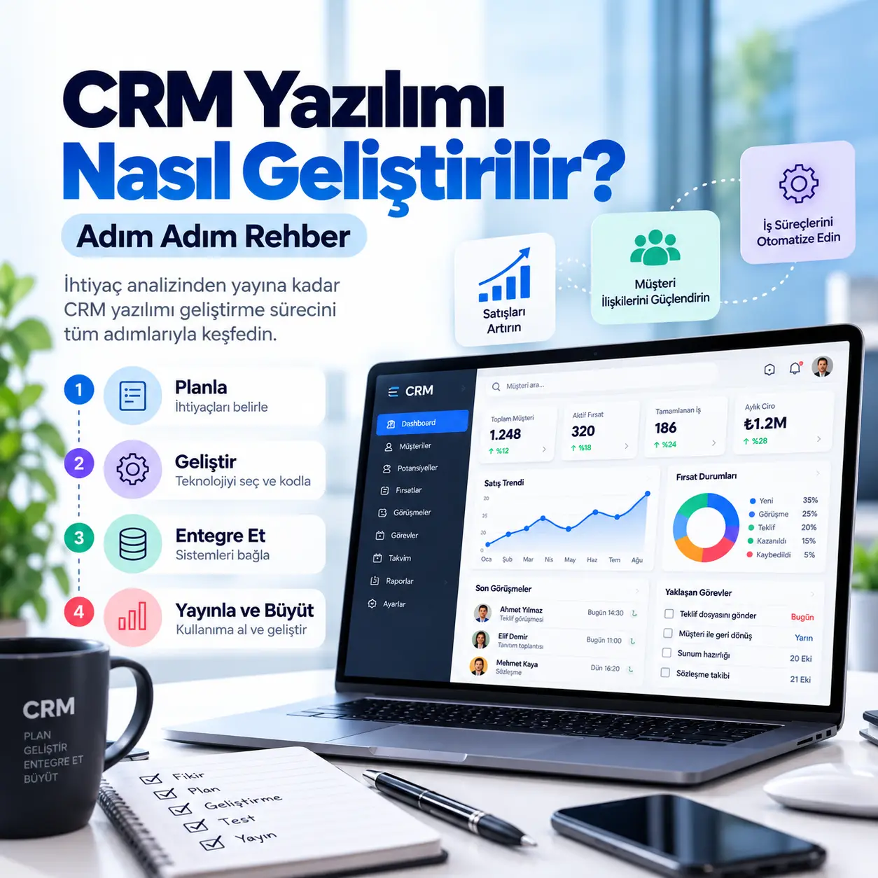 CRM Yazılımı Nasıl Geliştirilir? Adım Adım Rehber